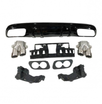 Difusor Trasero Mercedes W205 2019+ 4p / Sw Amg Look C43 *Plástico Abs