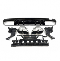 Difusor Trasero Mercedes W205 2019 4p / Sw Look C63 Abs - Plástico Abs
