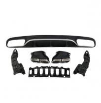 Difusor Trasero Mercedes W205 2014-2018 Coupe Amg Look C63 Abs - Plástico Abs