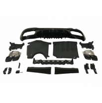 Difusor Trasero Mercedes W206 Look C63 fabricado en: Plástico ABS