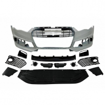 Paragolpes Delantero Audi A6 2015-2018 C7 Look RS6 Carbono fabricado en: Plástico ABS