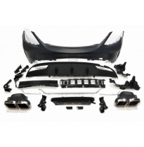 Paragolpes Trasero Mercedes W205 2014-2018 4p Look C63 Colas Escape - Plástico Abs