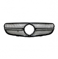 Parrilla Mercedes GLC X253 2015-2019 Diamond Full Black Con Cámara fabricado en: Plástico ABS