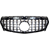 Parrilla Mercedes W117 CLA 13-16 Look GTR FULL BLACK - Plástico ABS