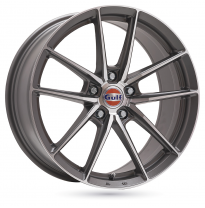 LLANTA ALUMINIO GULF GT-3 GRIS SATINADO CARA PULIDA 8 x 18 Et:30  5 x 112 66,5