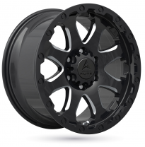 LLANTA ALUMINIO AMERICAN ELITE WHEELS GUARDIAN NEGRO BRILLANTECARA PULIDA 8 x 16 Et:10  6 x 114,3 66,1