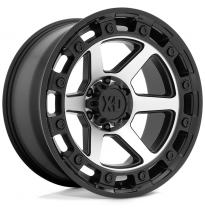 LLANTA ALUMINIO XD RAID NEGRO SATINADO CARA MECANIZADA LABIO NEGRO 9 x 17 Et:0  5 x 127 71,5