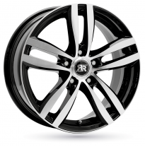 LLANTA ALUMINIO RACER TARGET NEGRO CARA PULIDA 6 x 15 Et:23  4 x 108 65,1