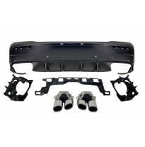 Difusor Trasero Mercedes C167 GLE 2020 Colas Look E53 Black Plástico ABS
