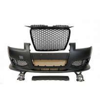 Paragolpes Delantero Audi A3 05-08 Look RS3 Black Antinieblas Plástico ABS