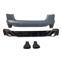 Paragolpes Trasero Audi A6 C8 4 puertas Look RS6 Carbono Plástico ABS