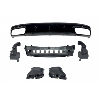 Difusor Trasero Mercedes C217 Coupe 2014-2020 Look Facelift S63 Plástico ABS
