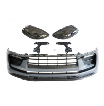 Paragolpes Delantero Porsche Macan 2014-2018 Look 2023 Faros delanteros Plástico ABS