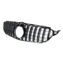 Parrilla Mercedes W205 2015-2018 Full Black Con Cámara Plástico ABS