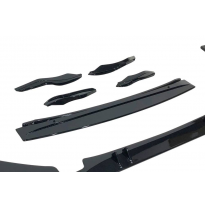 Spoiler Delantero Audi A6 2016-2018 look RS6  Negro Brillante Plástico ABS