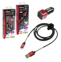 Kit Universal 2 En 1 Apple 8 Pin/Micro Usb Carga Rapida 12/24v