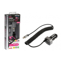 Cargador Tipo C 1 Puerto Usb Carga Rapida 3000 Ma 12/24v Cable 150 Cm