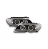 Faros Angel Eyes Bmw 3er E46 Coupe 03-05 Negro