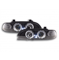 Faros Angel Eyes Bmw 5er E39 95-00 Negro