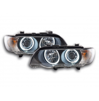 Faros Angel Eyes Ledpara Xenon De Serie Bmw X5 E53 00-03 Negro