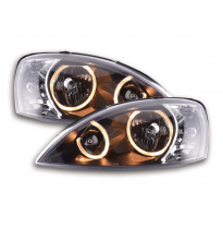 Faros Angel Eyes Opel Corsa C 01-06 Negro