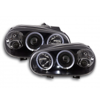 Faros Angel Eyes Vw Golf 4 1j 98-03 Negro