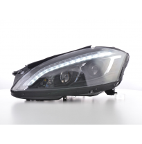 Faros Luz Diurna Led Drl Look Mercedes-Benz S-Class (221) 05-09 Negro