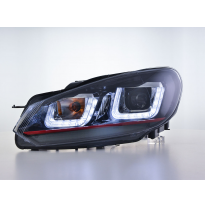 Faros Luz Diurna Vw Golf 6 08-12 Negro Gti-Look