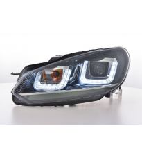 Faros Luz Diurna Led Daytime Running Light Vw Golf 6 08-12 Negro