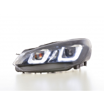 Faros Luz Diurna Led Daytime Running Light Vw Golf 6 08-12 Negro