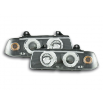Faros Angel Eyes Bmw 3er E36 Coupe 92-98 Negro