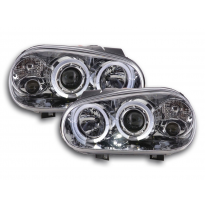 Faros Angel Eyes Vw Golf 4 1j 98-03 Cromado