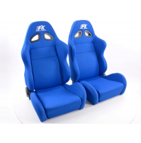 Juego Asientos Deportivos Sport Tela Azul Fk Automotive