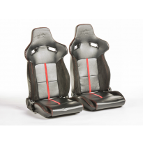 Asientos Deportivos Berlin De Cuero Artificial Negro Fk Automotive