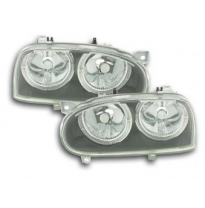 Faros Powerlook Para Vw Golf 3 (Tipo 1hxo, 1 Exo)  91-97  Negro Fk Automotive
