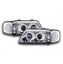 Faros Delanteros Set Angel Eyes Audi A3 Modelo 8l  96-00 Cromado Fk Automotive