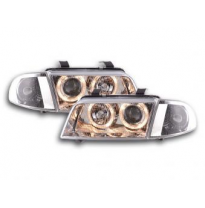 Faros Delanteros Angel Eyes Set  Audi A4 Modelo B5  95-99 Cromado Fk Automotive