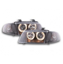 Faros Delanteros Angel Eyes Set  Audi A4 Modelo B5  95-99 Negro Fk Automotive