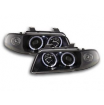 Faros Delanteros Set Angel Eyes Audi A4 Modelo B5  95-99 Negro Fk Automotive