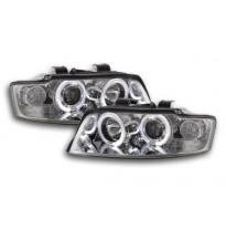 Faros Delanteros Set Angel Eyes Audi A4 Modelo 8e  01-04 Cromado Fk Automotive