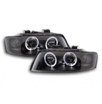 Faros Delanteros Set Angel Eyes Audi A4 Modelo 8e  01-04 Negro Fk Automotive