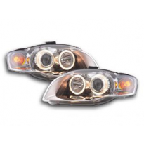 Faros Delanteros Angel Eyes Set  Audi A4 Modelo 8e  05-07 Cromado Fk Automotive