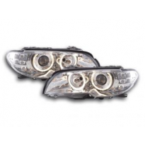 Faros Delanteros Angel Eyes Set  Bmw Serie 3 E46 Coupe  03-06, Cromado Fk Automotive