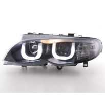 Faros Delanteros Angel Eyes Bmw Serie 3 E46 Sedan/Touring  02-05 Negro Fk Automotive