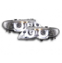 Faros Delanteros Angel Eyes Bmw Serie 3 E46 Sedan/Touring  02-05 Cromado Fk Automotive