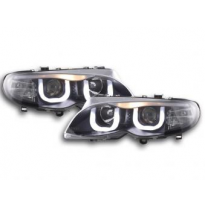 Faros Delanteros Angel Eyes Bmw Serie 3 E46 Sedan/Touring  02-05 Negro Fk Automotive