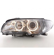 Faros Delanteros Angel Eyes Set  Bmw Serie 3 Coupe Modelo E46  03-05 Cromado Fk Automotive