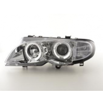 Faros Delanteros Set Angel Eyes Bmw Serie 3 E46 Sedan/Touring  02-05, Cromado Fk Automotive