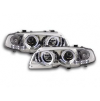 Faros Delanteros Set Angel Eyes Bmw Serie 3 E46 Coupe/Cabrio  98-02, Cromado Fk Automotive