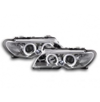 Faros Angel Eyes Bmw 3er E46 Coupe/Cabrio Bj. 03-05 Xenon Cromado Fk Automotive